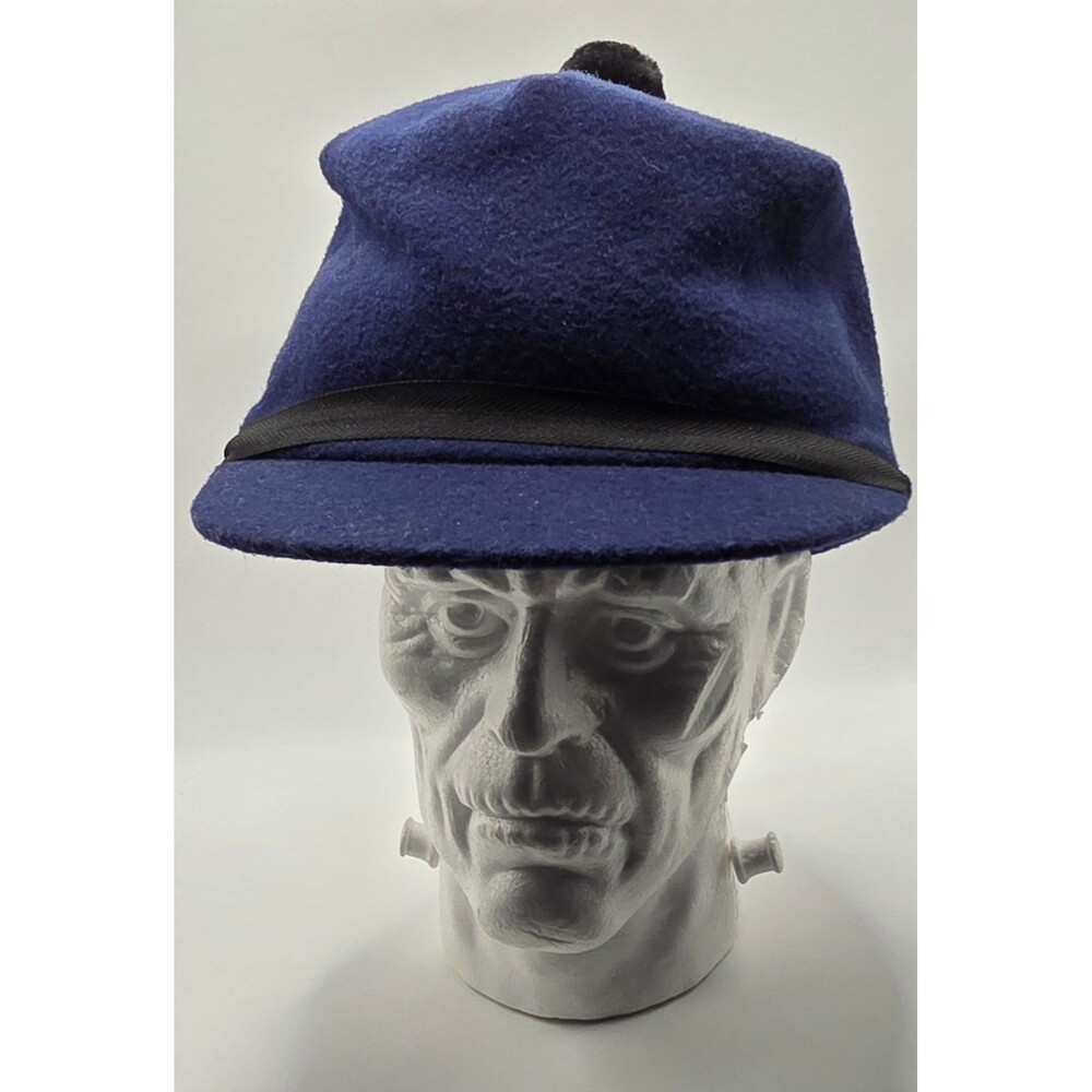NWT Crown Cap Melton Stockman Cap Navy Wool Blend Winter Hat Size 6 7/8 Canada